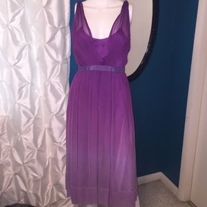 Purple chiffon ombre dress